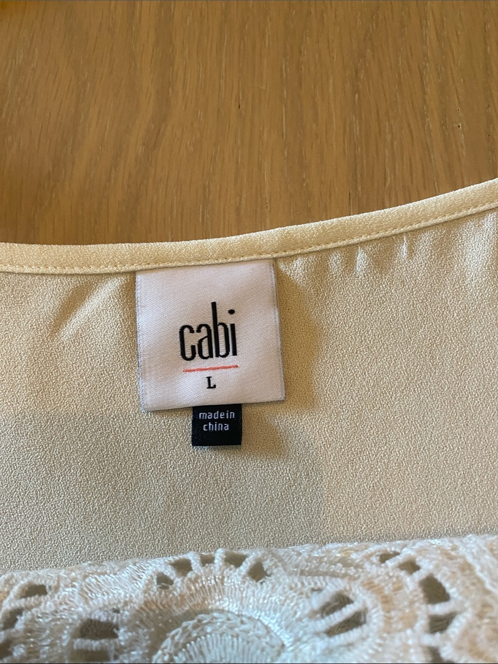 CAbi Ivory Lace-Trim Camisole NWOT - Picture 2 of 6